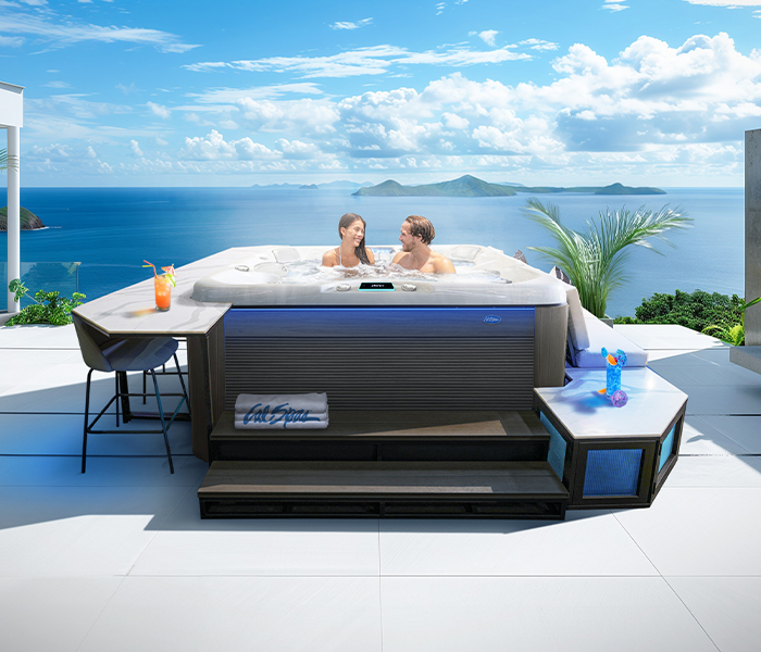 Calspas hot tub being used in a family setting - Chatham